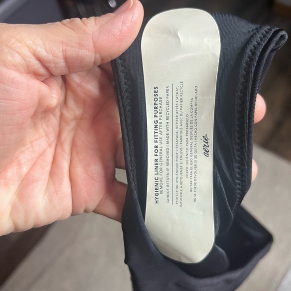 Aerie 2 Piece Bikini Set Scoop Padded Top Cheeky Bottoms XL Black Swimwear NWT - Picture 8 of 8